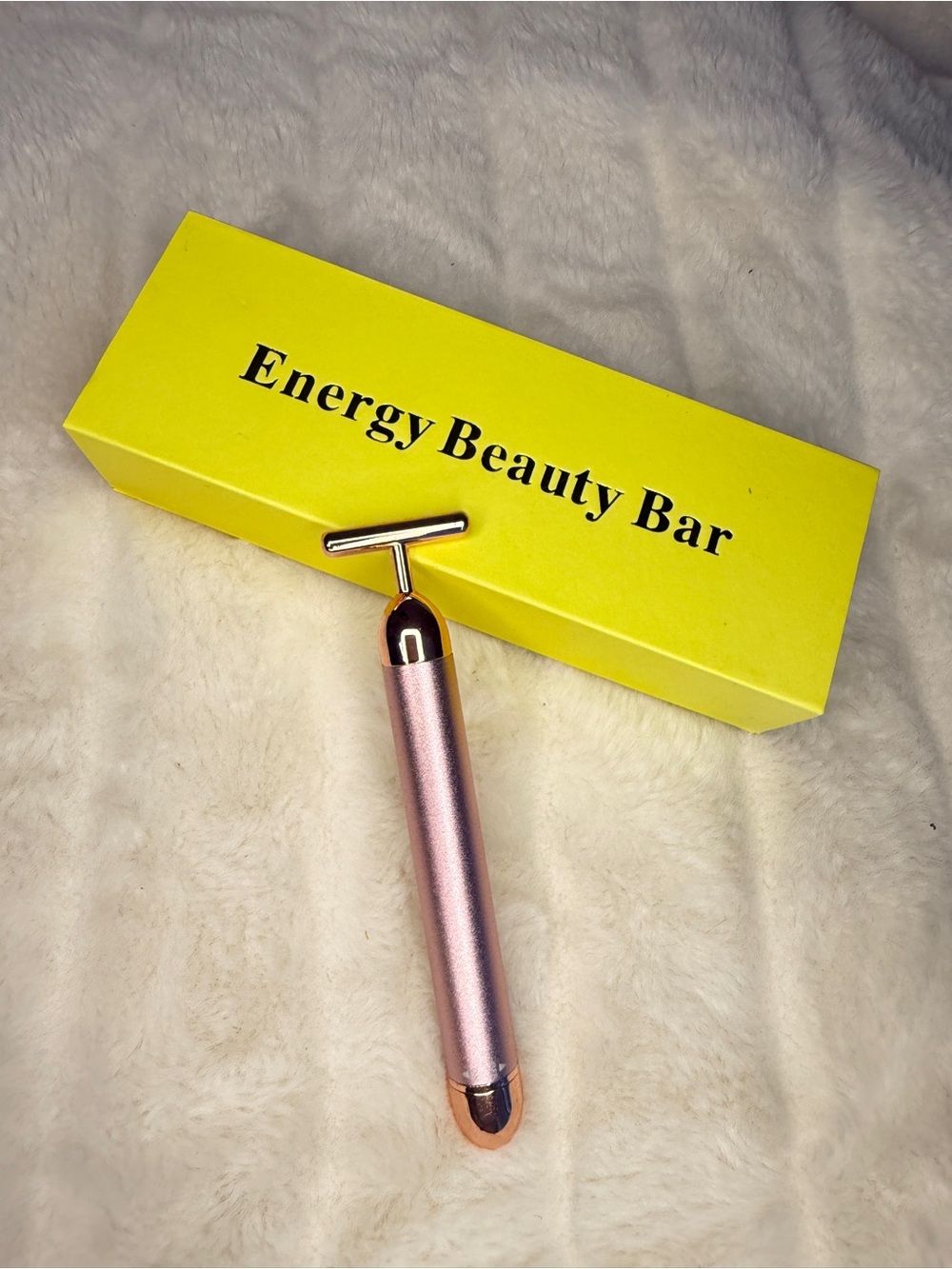 Energy Beauty Bar Rose Gold T-Bar Facial Massager - Picture 2 of 4